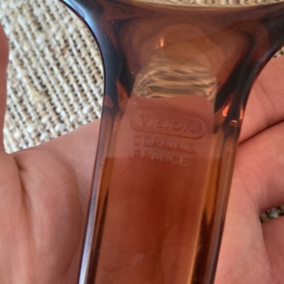 Corningware Vision Cookware Amber Glass Saucer Pan 7 "1/4"×1.5" France - Picture 3 of 5